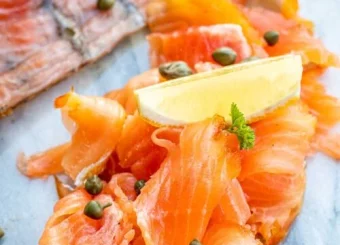 Cold Smoked Salmon .(Salmo salar)